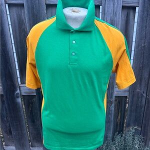 Vintage 80s/90s JERZEES Color Block Polo Shirt  - Size L